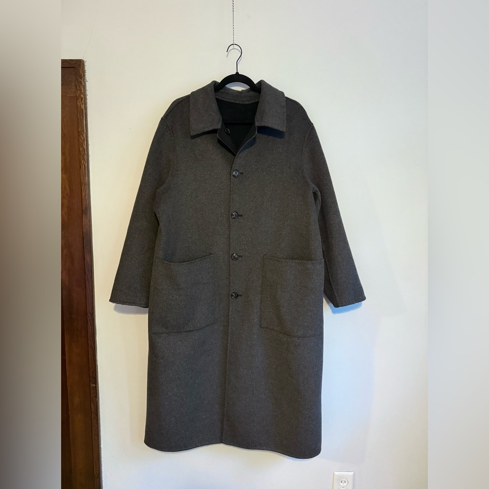 Banana Republic Factory Reversible Double Face Wool Blend Coat - Picture 6 of 8
